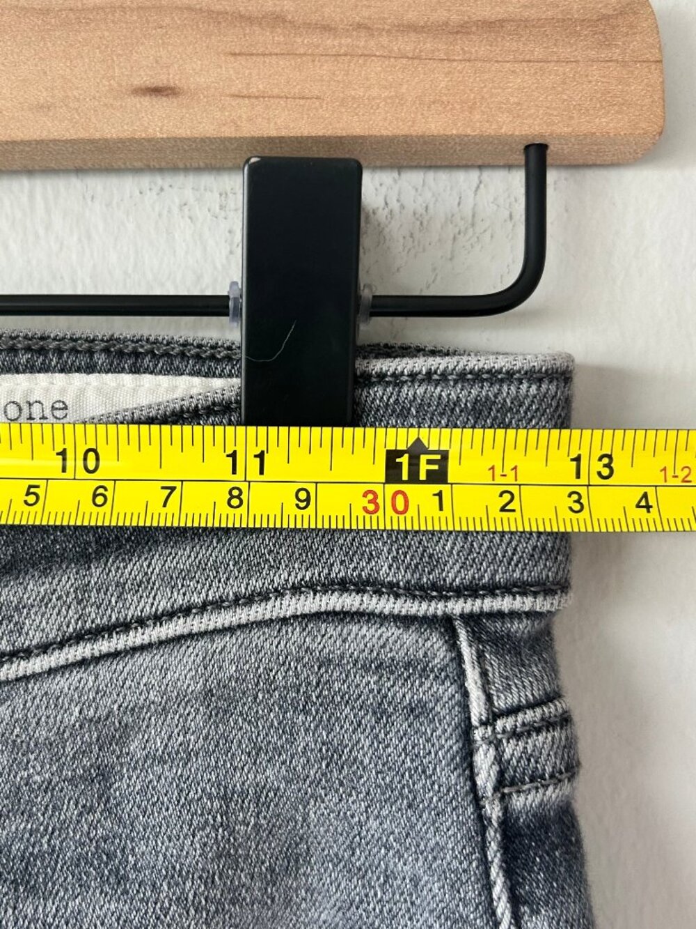 Rag & Bone Nina High Rise Ankle Skinny Jeans Universe Gray Wash Raw Hem 24 - Picture 7 of 9